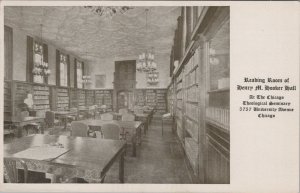 Postcard Reading Room Henry M Hooker Hall Chicago Theological Seminary IL