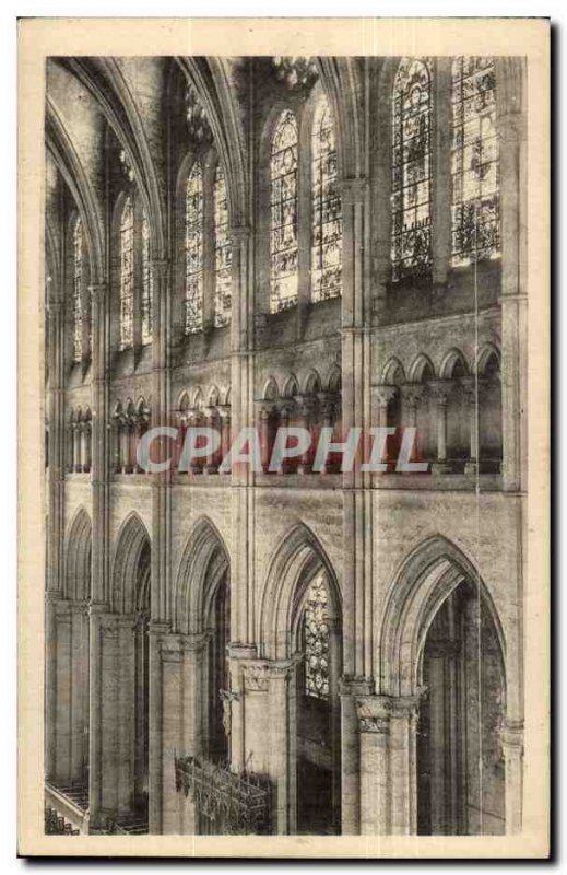 Chartres Cathedral Nave Old Postcard North coast