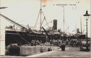 Egypt Alexandrie Alexandria The Port Vintage Postcard C129