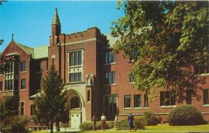 WHEELING WEST VIRGINIA BETHANY COLLEGE PHILLIP'S HALL POSTCARD c1960s