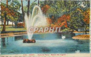 Old Postcard Vichy In Parks Bassin des Cygnes