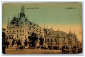 c1920's American Hotel Amsterdam Netherlands Vintage Unposted Postcard