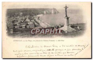 Etretat - The Beach - View from the Cliffs - Old Postcard