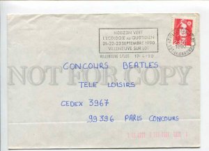 421441 FRANCE 1990 year Villeneuve S/Lot ADVERTISING real posted COVER