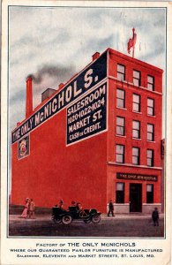 Postcard MO St. Louis The Only McNichols Furniture Factory Salesroom 1909 S80