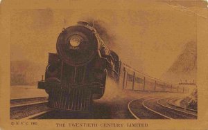 Twentieth Century Limited New York Central Railroad Train 1920s postcard