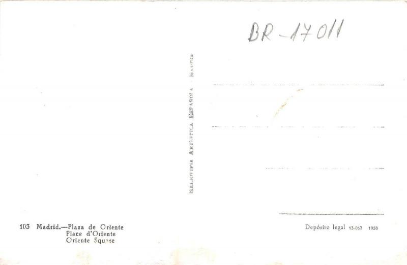 BR17011 Madrid Plaza de Oriente  spain