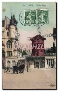Old Postcard Paris Moulin Rouge