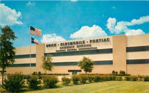 Arlington Texas 1950s Autos General Motors Plant Flags Crocker postcard 1851