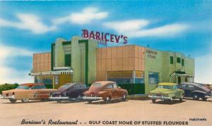 Baricev's Restaurant Lounge BILOXI MISSISSIPPI autos Colorpicture POSTCARD 3733
