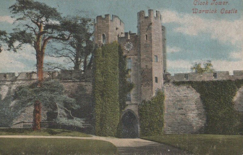 Warwickshire Postcard - Clock Tower, Warwick Castle  RS23492