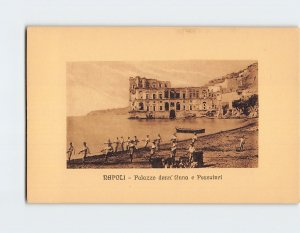 Postcard Palazzo donn'Anna e Peseutori, Naples, Italy