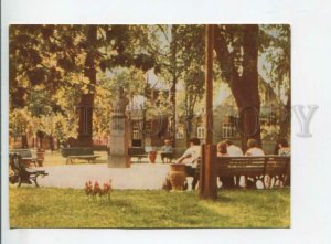 442434 USSR 1966 year Birstonas Lithuania central square of the village postcard