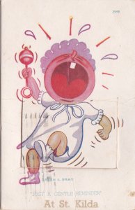 Crying Baby Just A Reminder At St Kilda Victoria Australia Fold Open Note 1951