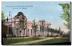 Old Postcard International Exhibition of Ghent in 1913 L & # 39avenue nations