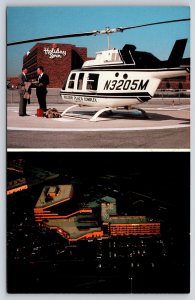 Matteson Illinois~Holiday Plaza Complex~Helicopter~Birds Eye View~1950s Postcard