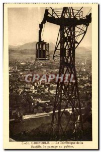 Grenoble - The Teleferique Bastille - Le Passage pylon Old Postcard