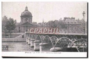 Paris Pont des Arts and L & # 39Institut - Old Postcard