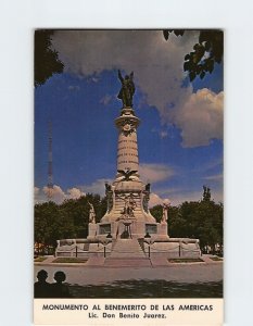 Postcard Monumento Al Benemerito De Las Americas, Ciudad Juárez, Mexico
