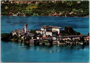 Lago d'Orta Isola SAN. Giulio Island Lake Piedmont Italy St. Julius Postcard