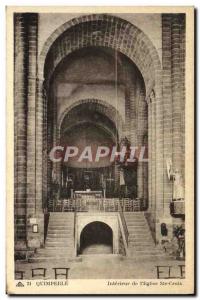 Postcard Old Quimperle Interior L & # 39Eglise Christ Ste Croix