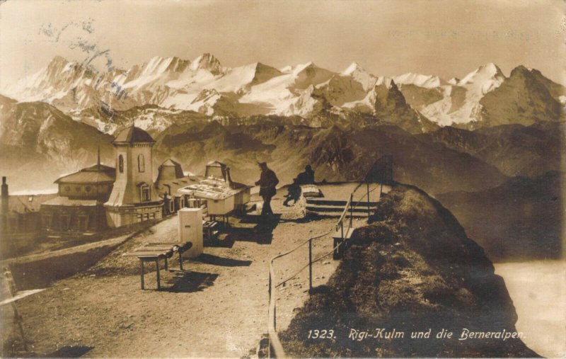 RPPC Rigi-Kulm und die Berneralpen #1323 Switzerland Real Photo Postcard