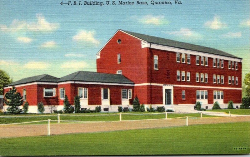 Virginia Quantico F B I Building U S Marine Base Curteich