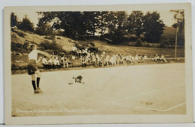 Rppc Passumpsic VT Playing Tennis Real Photo c1916 Postcard 018