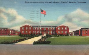 Vintage Postcard 1944 Administration Bldg. Kennedy General Hospital Memphis Tenn