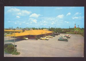 ALEXANDRIA LOUISIANA HOLIDAY INN MOTEL 1950's CARS ADVERTISING POSTCARD