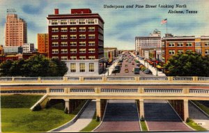 Texas Abilene Underpass and Pine Street Looking North