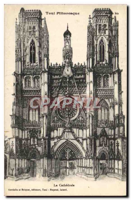 Old Postcard Toul Picturesque La Cathedrale