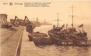 Lot341 english convoys and mine sweepers military zeebrugge belgium