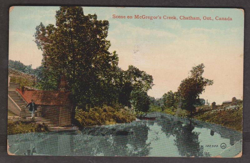 Scene On McGregor's Creek, Ontario 1914 Used - Corner Wear & Crease