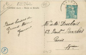 CPA VAYRAC - Route de Betaille (122862)