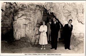 Royal Visitors Waitomo Caves Queen Elizabeth II Duke of Edenburgh Postcard Z10