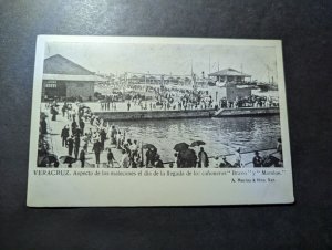 Mint Mexico PPC Postcard Veracruz Navy Gunboats Bravo and Morelos at Jetty