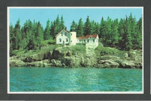 Ca 1953 Post Card Desert Island Me Bass Harbor Light House
