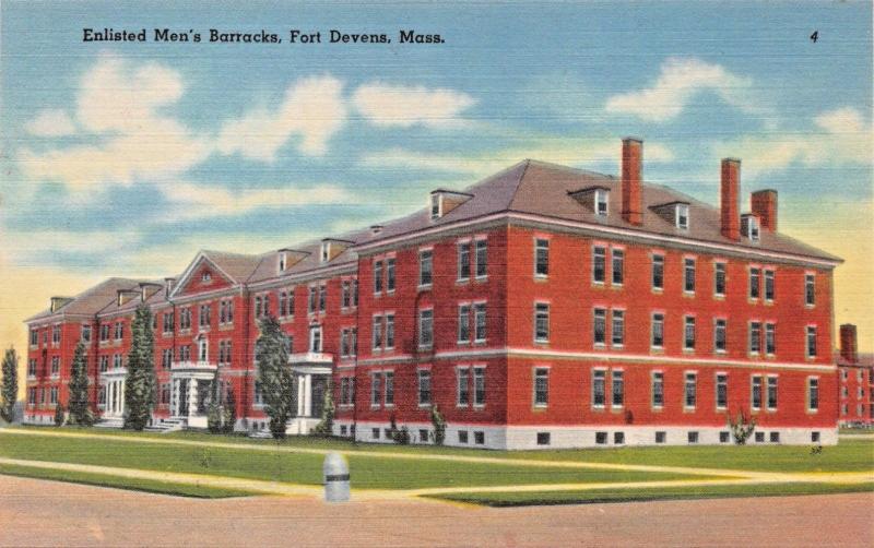 FORT DEVENS MASSACHUSETTS~US ARMY MILITARY-LOT OF 3 POSTCARDS-2 BARRACKS-THEATRE