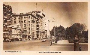 RPPC NORTH TERRACE ADELAIDE SOUTH AUSTRALIA REAL PHOTO POSTCARD (c. 1910)