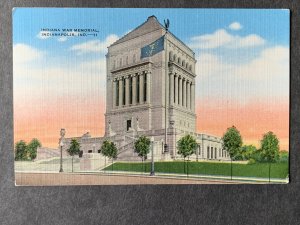 Indiana War Memorial Indianapolis IN Linen Postcard H1304082819