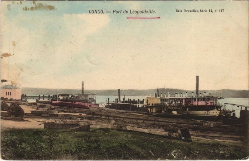 PC LEOPOLDVILLE LE PORT BELGIAN CONGO (a28574) 