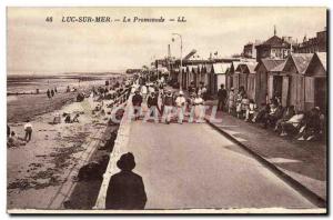 Old Postcard Luc Sur Mer The Promenade