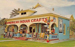 American Indian Crafts Phoenix Tempe Arizona Navajo Rugs Roadside 1950s Postcard