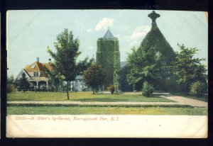 Narragansett Pier, Rhode Island/RI Postcard, St Peter's By-The-Sea