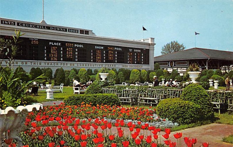 Louisville, KY, USA Clubhouse Garden, Churchill Downs Horse Racing Unused 