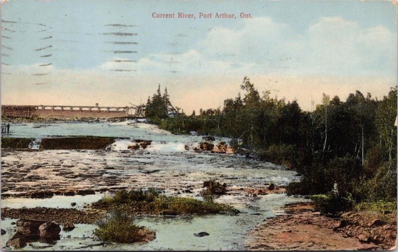 Current River Port Arthur Ontario ON Ont. c1916 Postcard D63