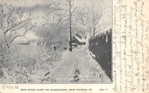 Snow along Susquehanna West Pittston, Pennsylvania PA