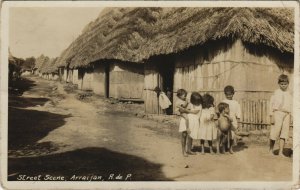 PC CPA PANAMA, STREET SCENE, ARRAIJAN, Vintage REAL PHOTO Postcard (b26222)