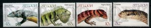 030444 St.LUCIA 1984 reptiles lizard set of 4 stamps #30444